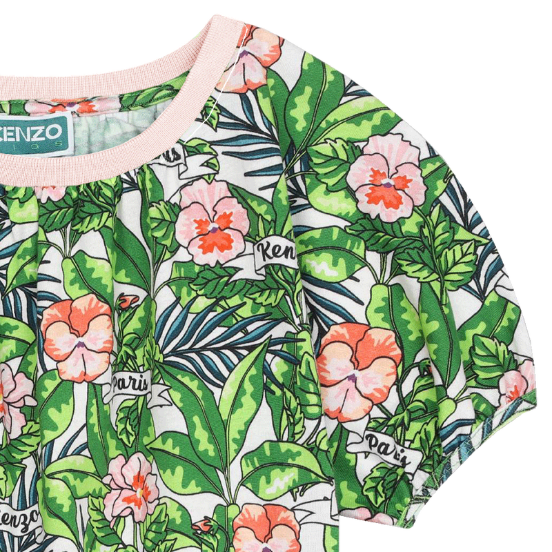 T-shirt à fleurs base nouée KENZO KIDS 
                    FILLE