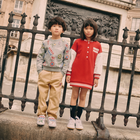 Robe molletonn&eacute;e &agrave; broderies KENZO KIDS 
                    FILLE