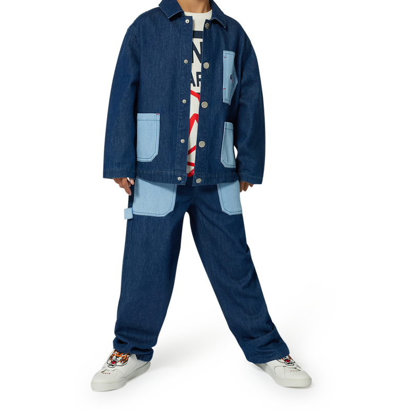 Veste en jean en coton KENZO KIDS 
                        UNISEXE
