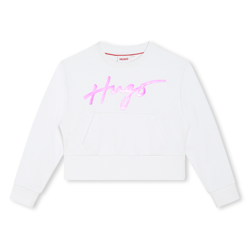 Sweat-shirt court en molleton Hugo 
                    FILLE