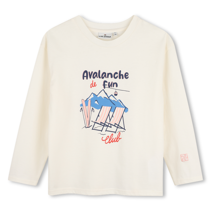 Tee-shirt manches longues KIDS AROUND 
                        FILLE