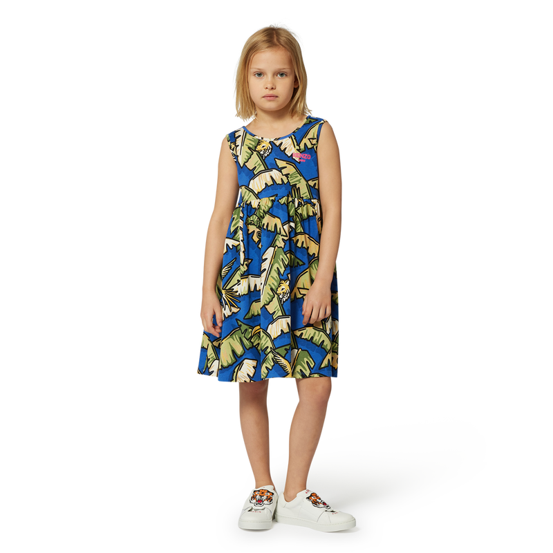 Robe à bretelles en coton KENZO KIDS 
                    FILLE