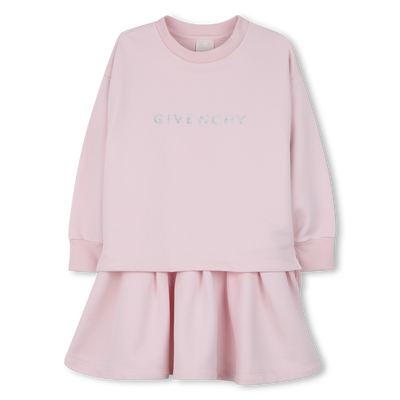 Robe avec bas pliss&eacute; et fentes GIVENCHY FILLE