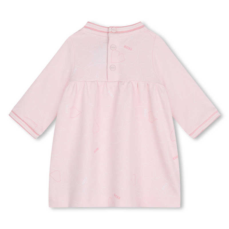 Robe avec bords-côtes rayés BOSS 
                    FILLE