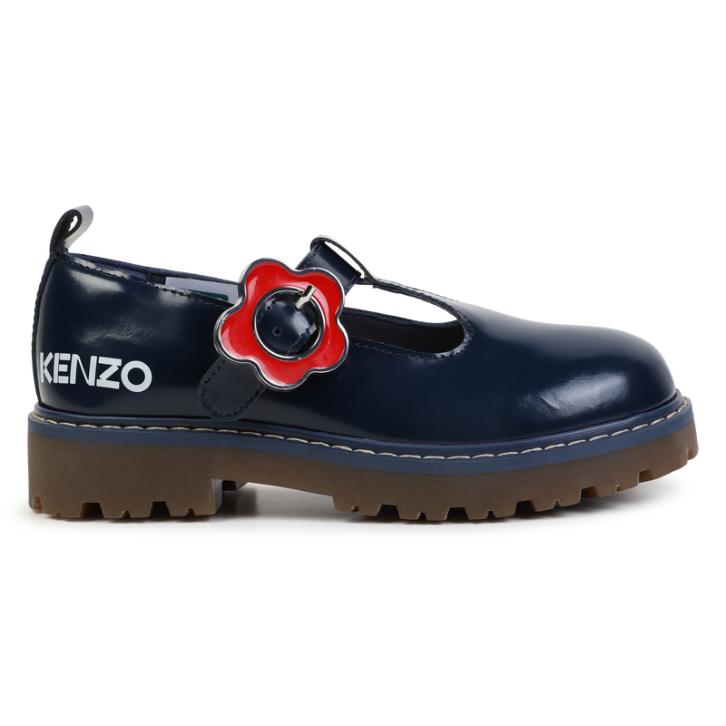 Ballerines en cuir avec boucle KENZO KIDS 
                        FILLE