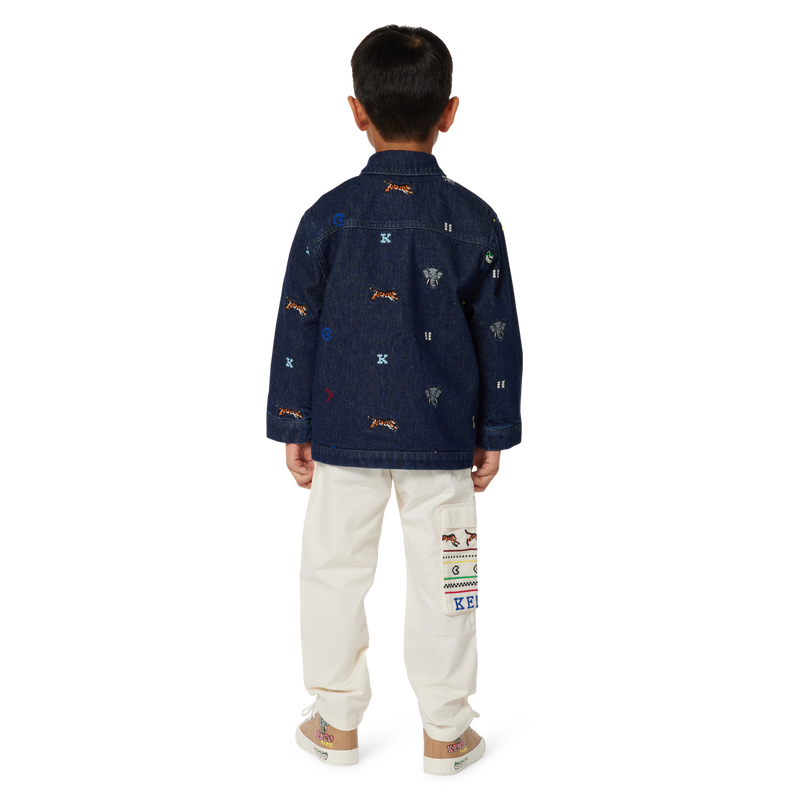 Veste brodée en jean KENZO KIDS 
                    GARCON