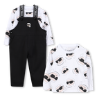 Ensemble salopette et t-shirt KARL LAGERFELD KIDS 
                    GARCON