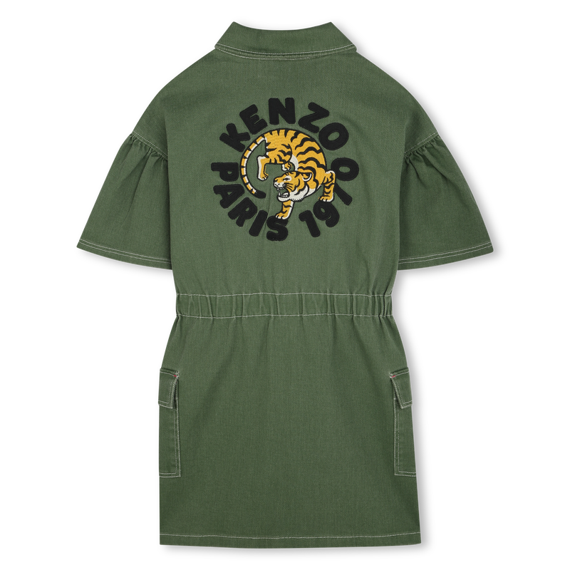 Robe saharienne en coton KENZO KIDS 
                        FILLE