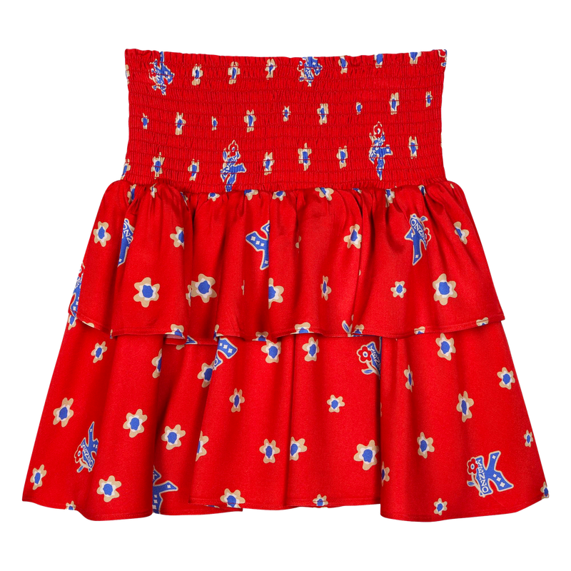 Jupe imprimée à volants KENZO KIDS 
                    FILLE