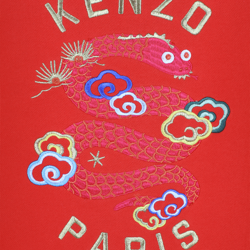 Robe droite avec broderies KENZO KIDS 
                    FILLE