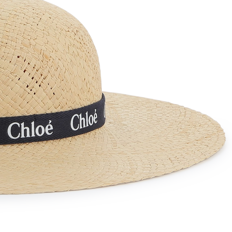 Chapeau siglé en raphia CHLOE 
                    FILLE