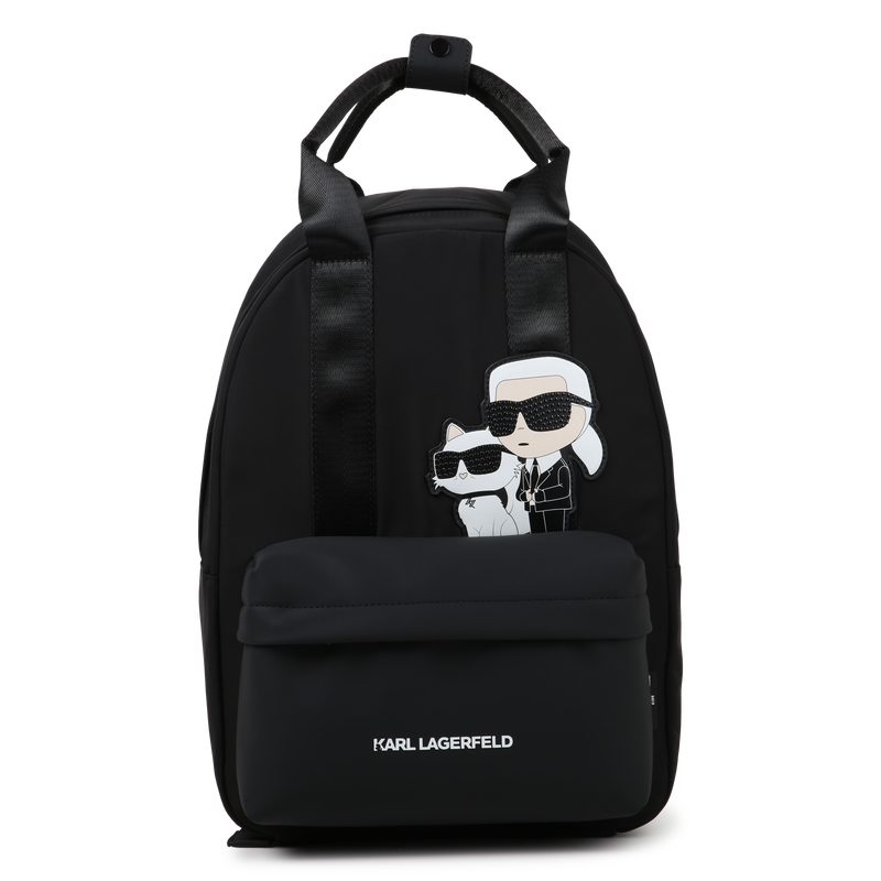 Sac à dos avec badge fantaisie KARL LAGERFELD KIDS 
                    FILLE