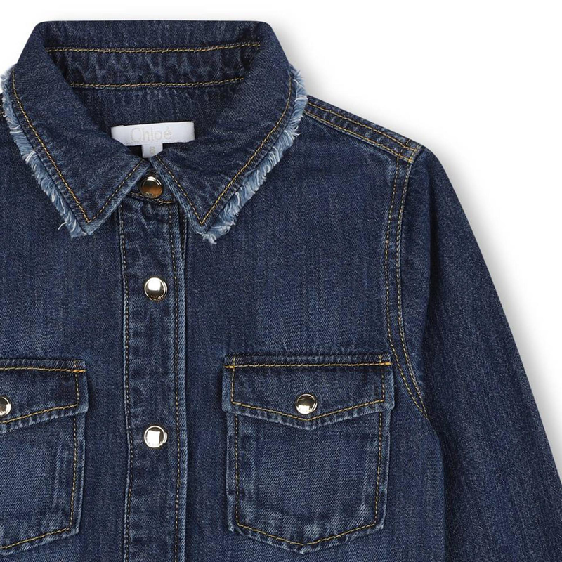 Chemise en jean avec franges CHLOE 
                    FILLE