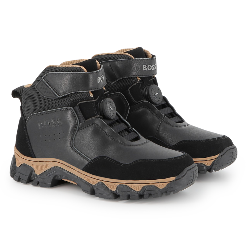 Bottine en mix matière BOSS 
                        GARCON