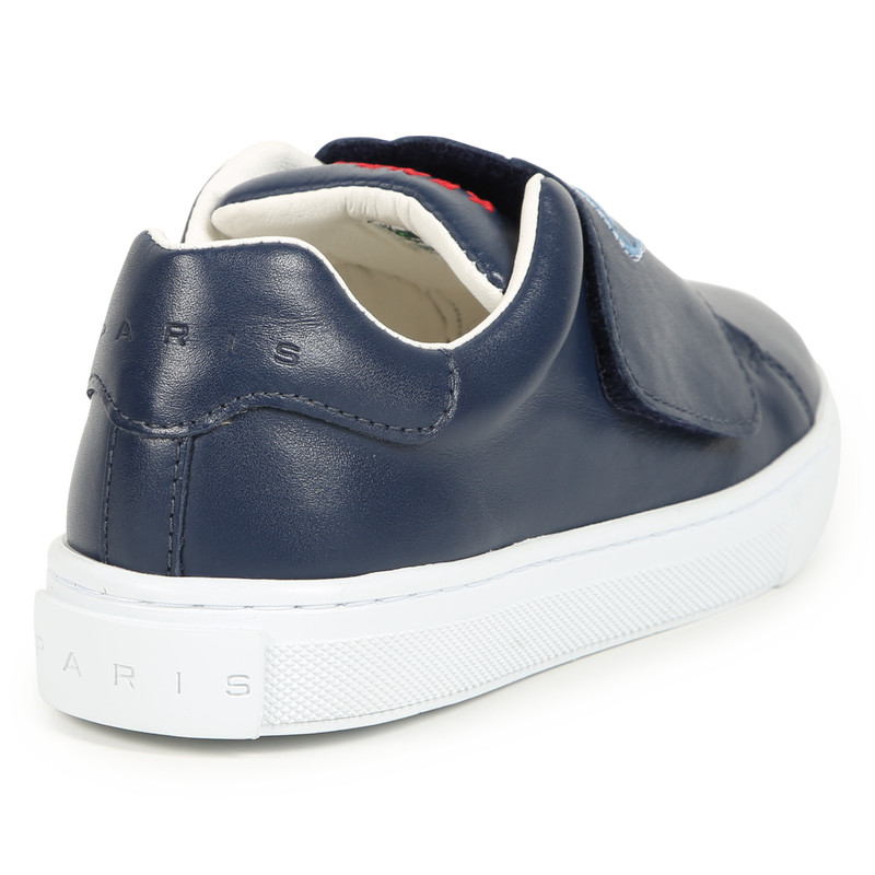 Baskets en cuir avec bande auto-agrippante KENZO KIDS 
                    UNISEXE