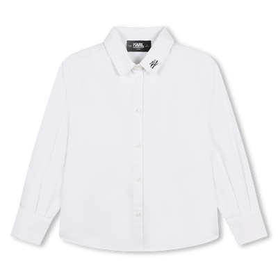 Chemise avec sigle brodé KARL LAGERFELD KIDS FILLE