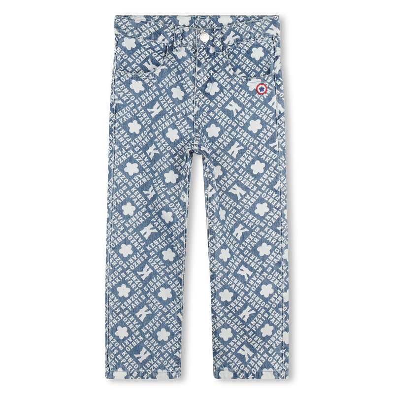 Pantalon en denim imprimé KENZO KIDS 
                    GARCON