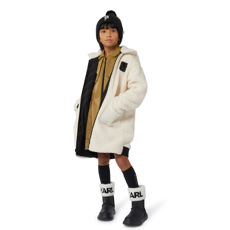 Robe zippée à tresses rayées KARL LAGERFELD KIDS 
                    FILLE