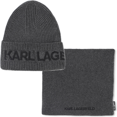 Ensemble bonnet + tour de cou tricot KARL LAGERFELD KIDS GARCON