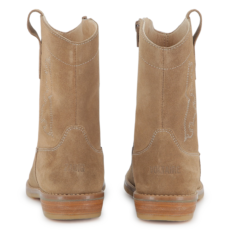 Bottines western en cuir de vachette ZADIG & VOLTAIRE 
                    FILLE