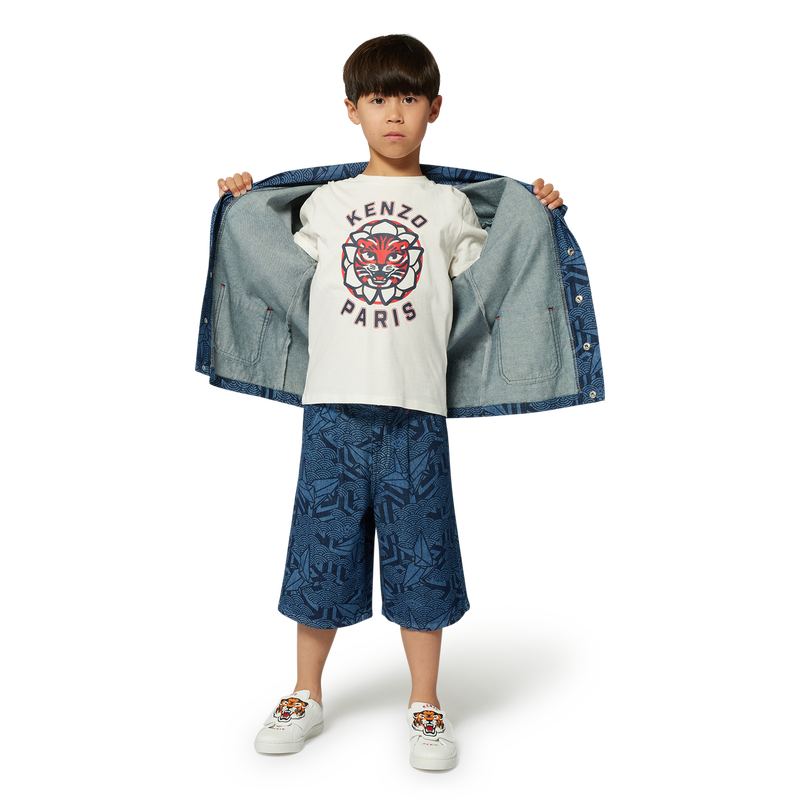 Bermuda en jean imprim&eacute; KENZO KIDS 
                        GARCON