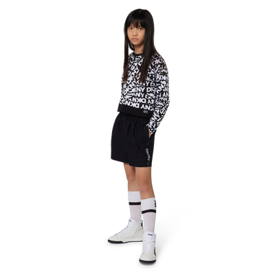 Short en coton à strass DKNY FILLE