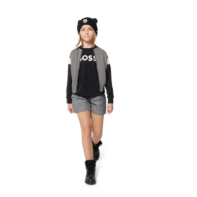 Cardigan zippé bicolore BOSS FILLE