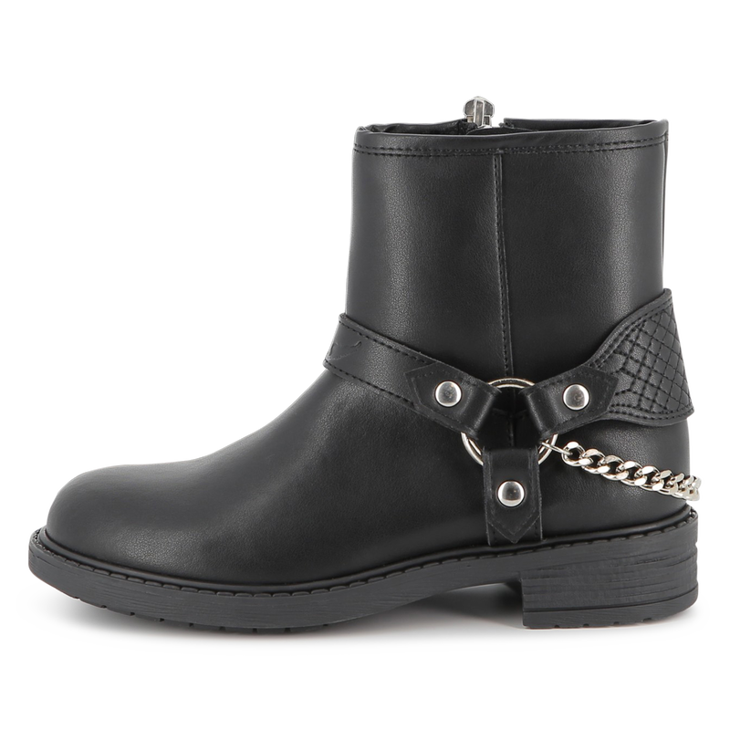 Bottines motardes en cuir de vachette ZADIG & VOLTAIRE 
                    FILLE