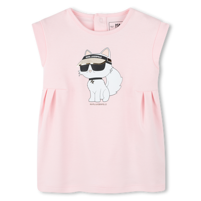 Robe évasée avec illustration KARL LAGERFELD KIDS FILLE