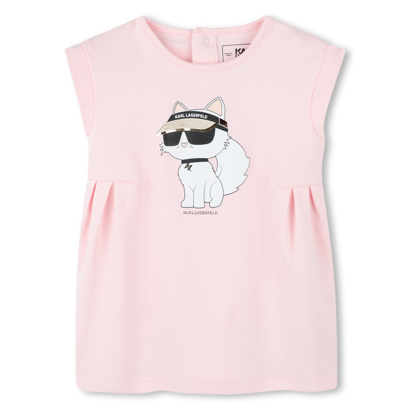 Robe évasée avec illustration KARL LAGERFELD KIDS 
                    FILLE