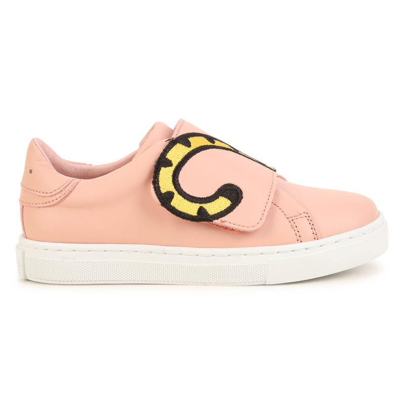 Baskets bande auto-agrippanteées cuir brodé KENZO KIDS 
                    UNISEXE