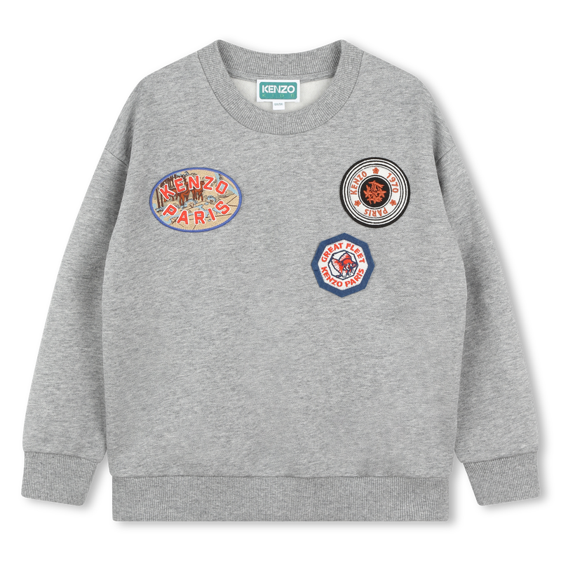 Sweat-shirt molletonné brodé KENZO KIDS 
                    GARCON