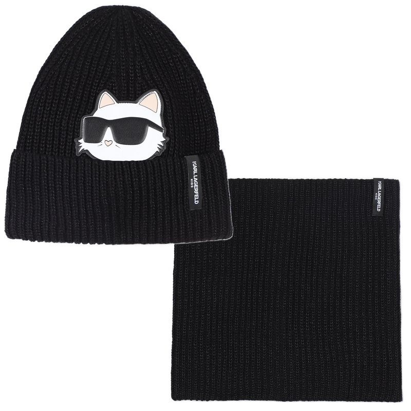 Ensemble bonnet + tour de cou KARL LAGERFELD KIDS 
                        FILLE