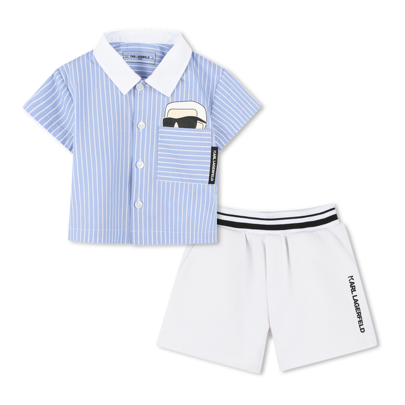 Ensemble chemise et short KARL LAGERFELD KIDS 
                        GARCON