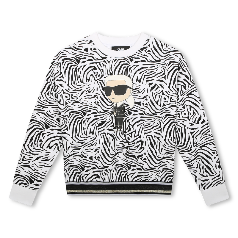 Sweat-shirt motif zébré KARL LAGERFELD KIDS 
                    FILLE