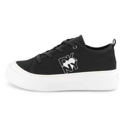 Baskets lac&eacute;es en toile DKNY FILLE