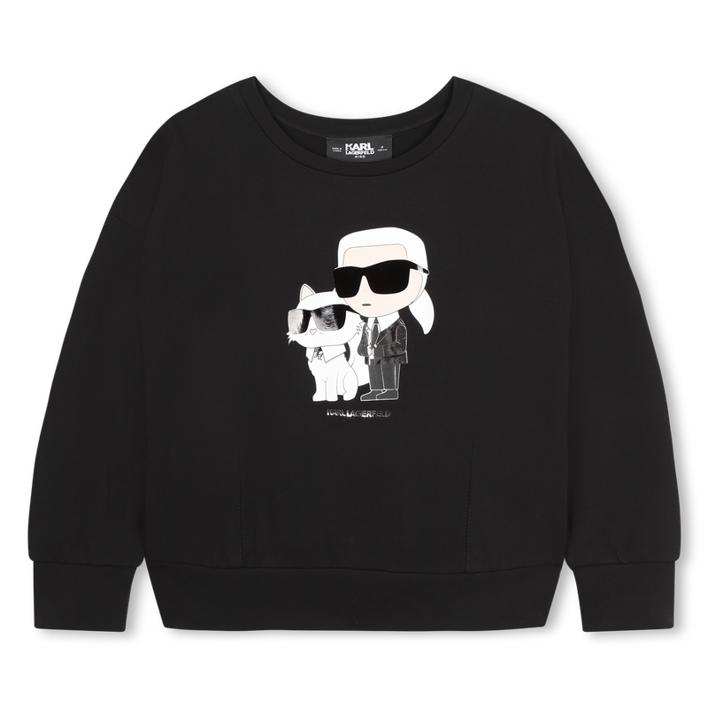 Sweat-shirt avec imprimé KARL LAGERFELD KIDS 
                    FILLE