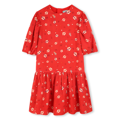 Robe à manches courtes bouffantes KENZO KIDS FILLE
