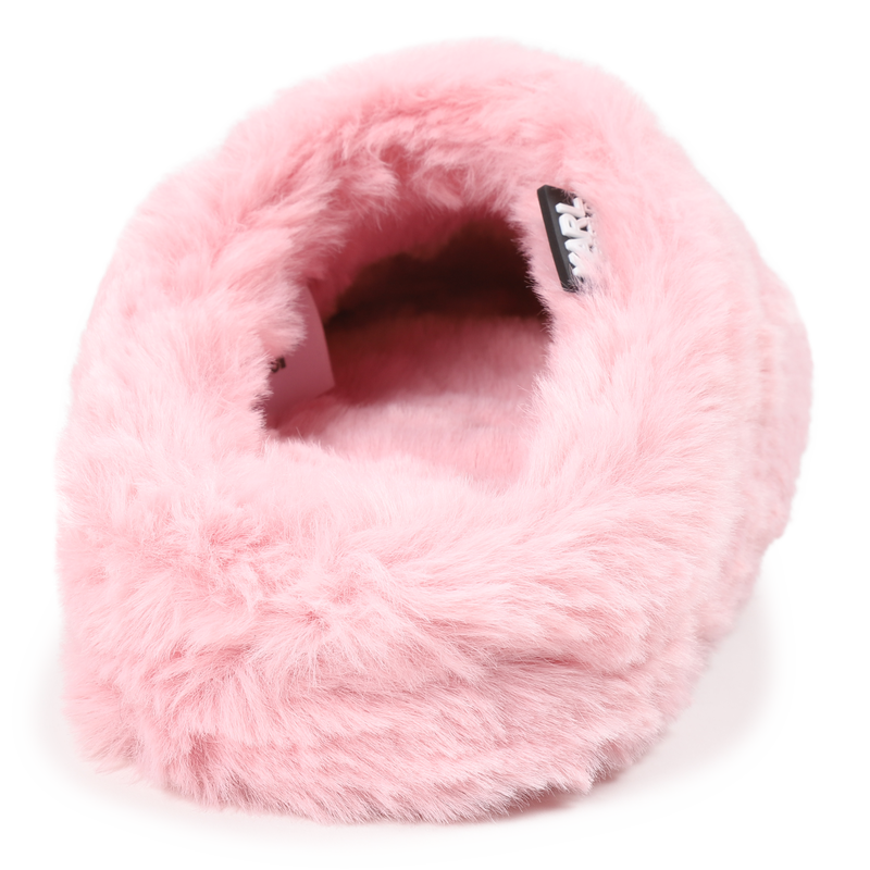 Chaussons en polaire duveteuse KARL LAGERFELD KIDS 
                    FILLE