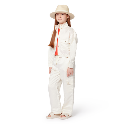 Pantalon multipoche en satin MICHAEL KORS FILLE