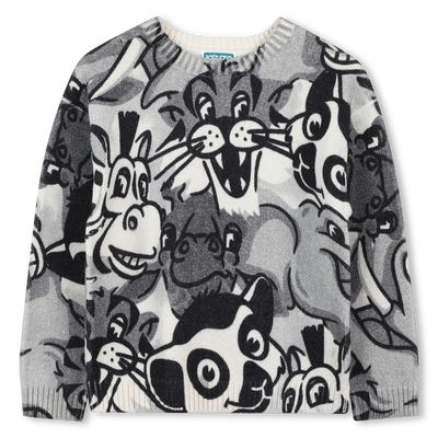 Pull en tricot à col rond KENZO KIDS UNISEXE