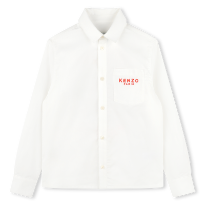 Chemise en coton avec broderie KENZO KIDS GARCON