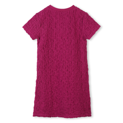 Robe gaufrée à manches courtes DKNY FILLE