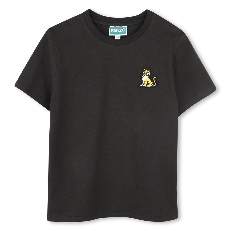 T-shirt en coton à badge brodé KENZO KIDS 
                    UNISEXE