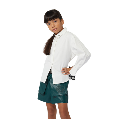 Chemise avec sigle brodé KARL LAGERFELD KIDS FILLE