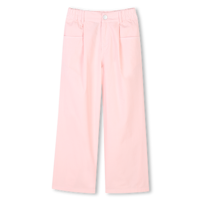Pantalon évasé en popeline KENZO KIDS FILLE