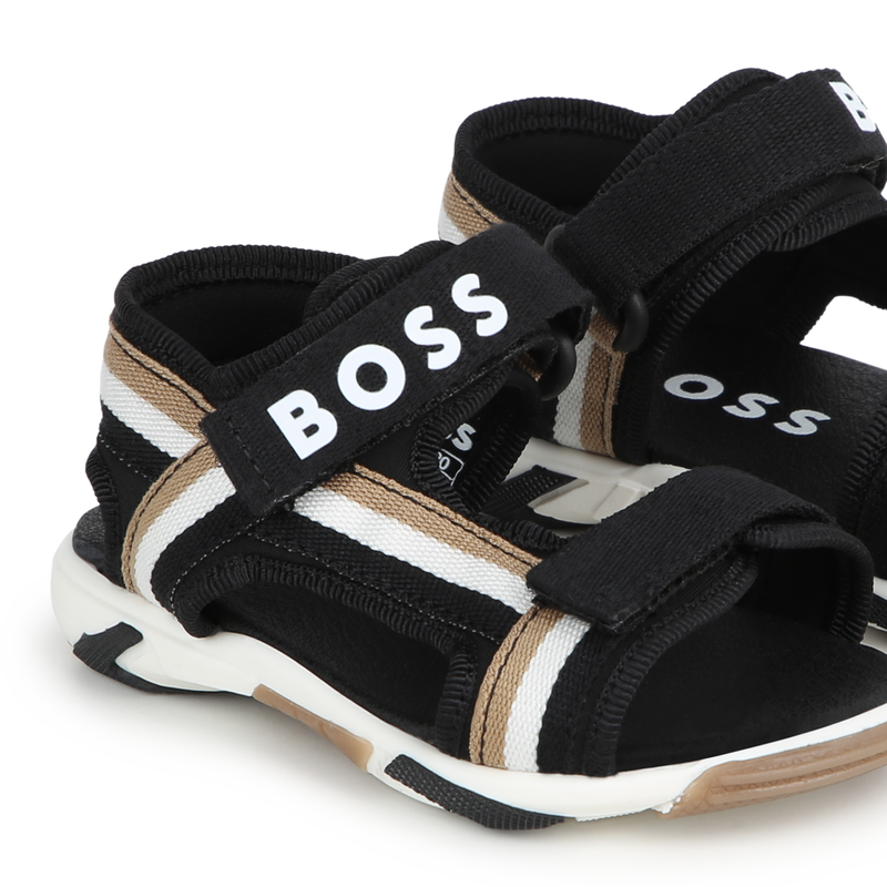 Sandales rayées avec bandes auto-agrippantess BOSS 
                    GARCON