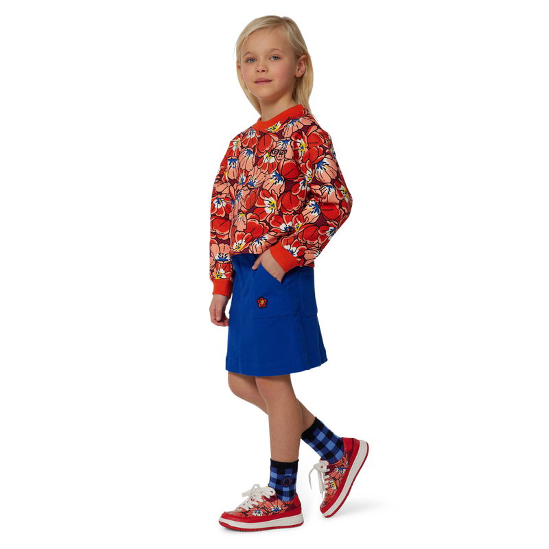 Jupe en coton taille ajustable KENZO KIDS 
                    FILLE