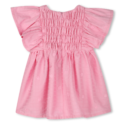 Robe brod&eacute;e en satin de coton KENZO KIDS FILLE