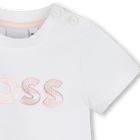T-shirt avec imprim&eacute; brillant BOSS 
                    FILLE